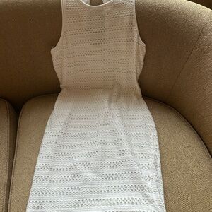 Cache White Sleeveless Sheath Mini Dress